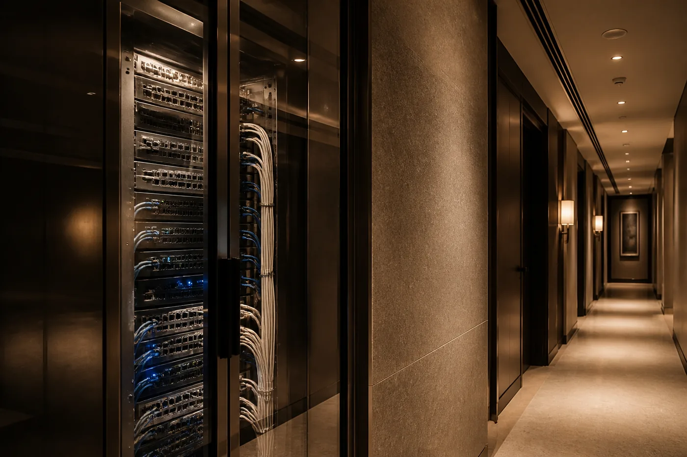 Integrated hotel network infrastructure